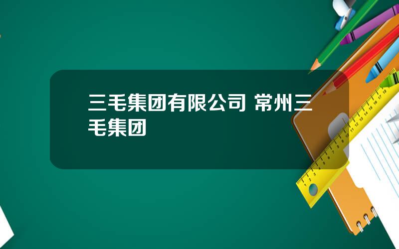 三毛集团有限公司 常州三毛集团